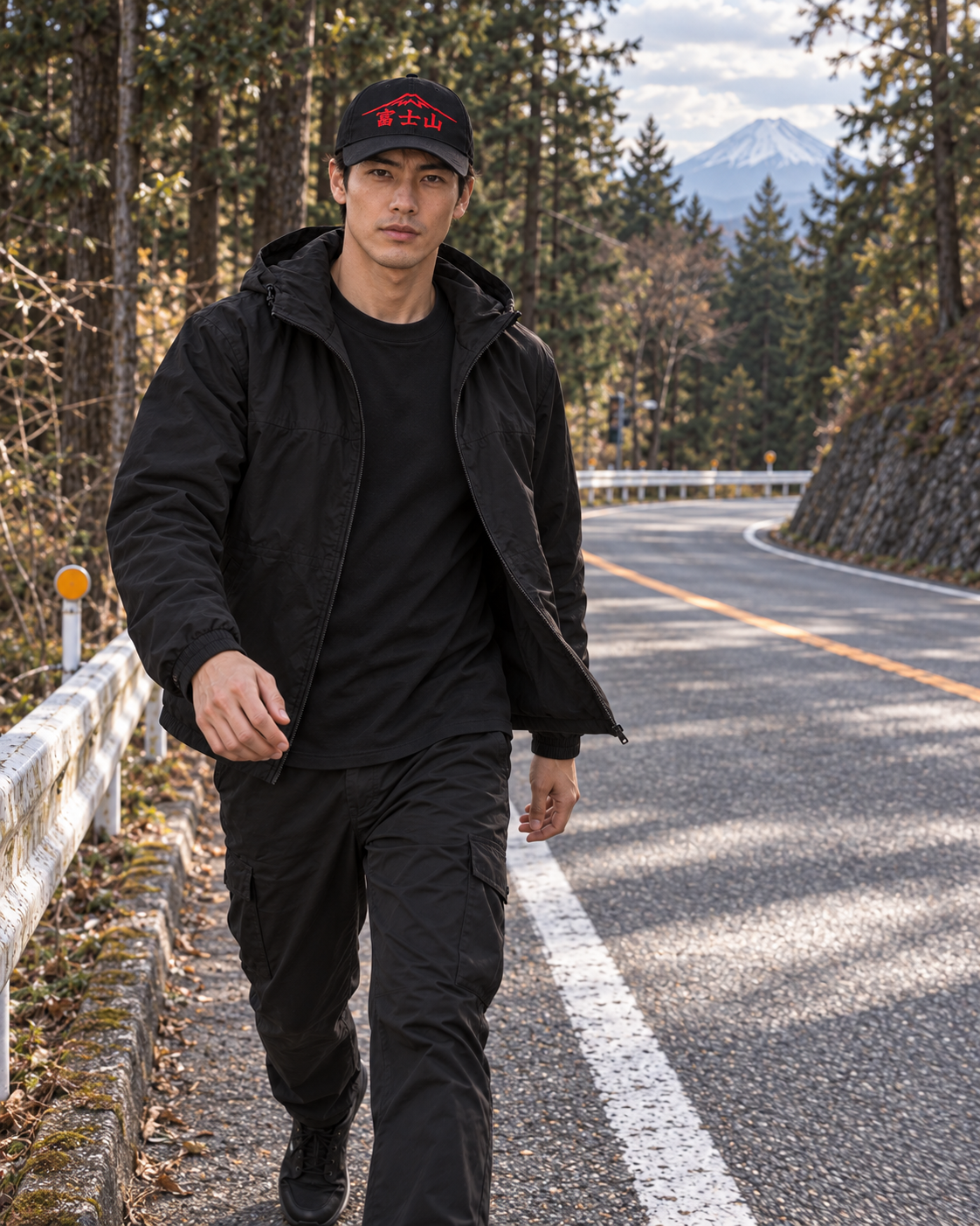 Homme portant une casquette STREETLINE noire
