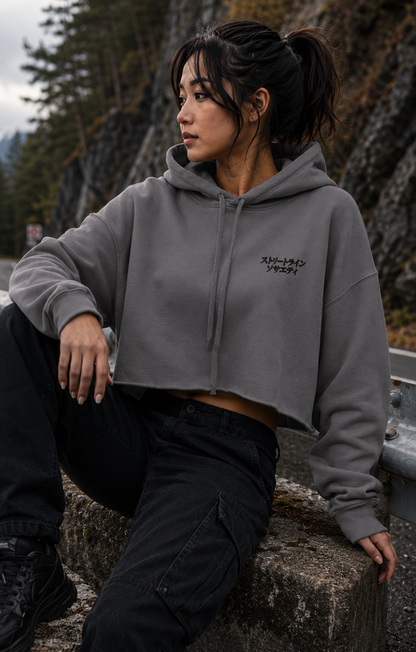 Hoodie crop MONT FUJI