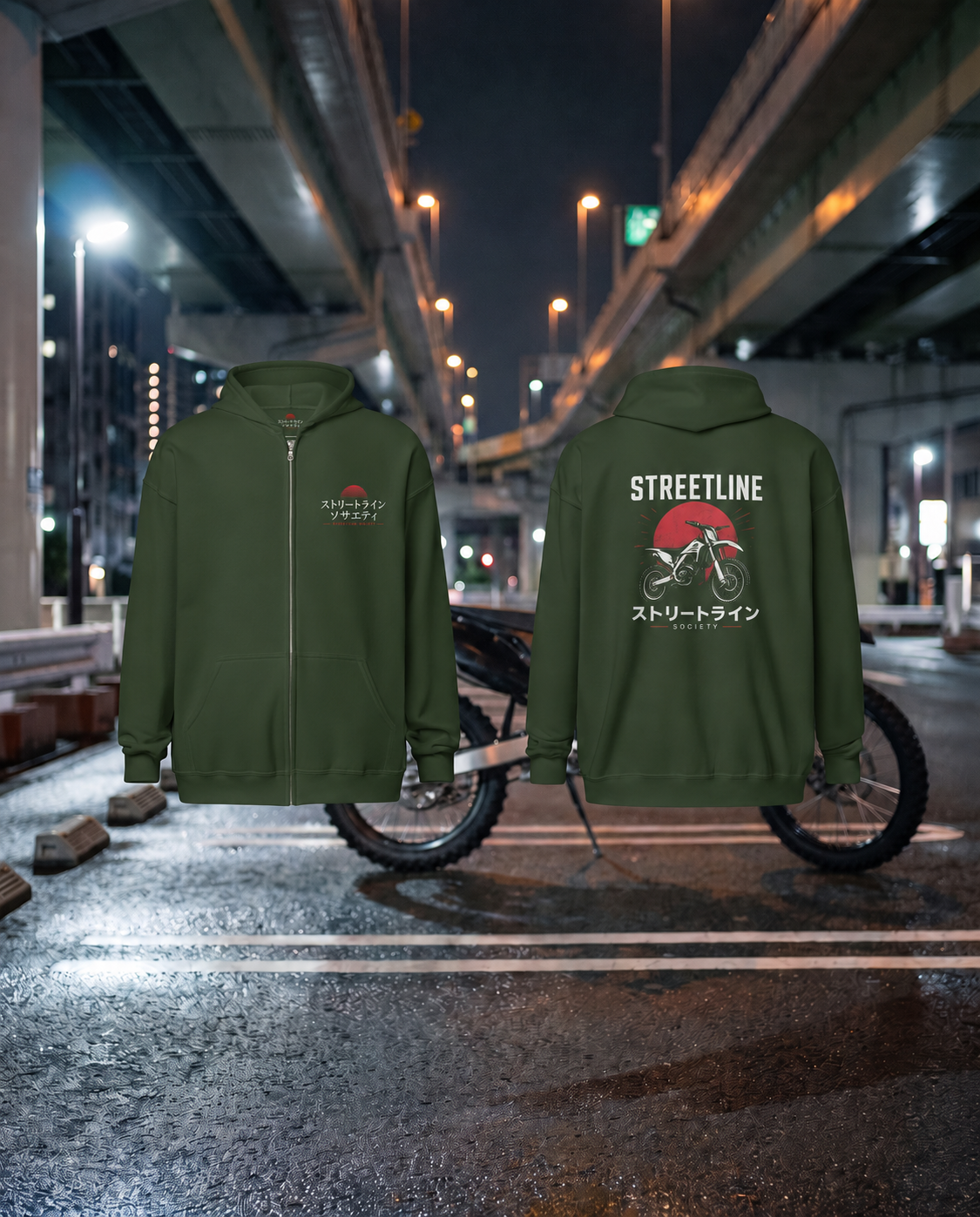Hoodie zippé MOTOCROSS